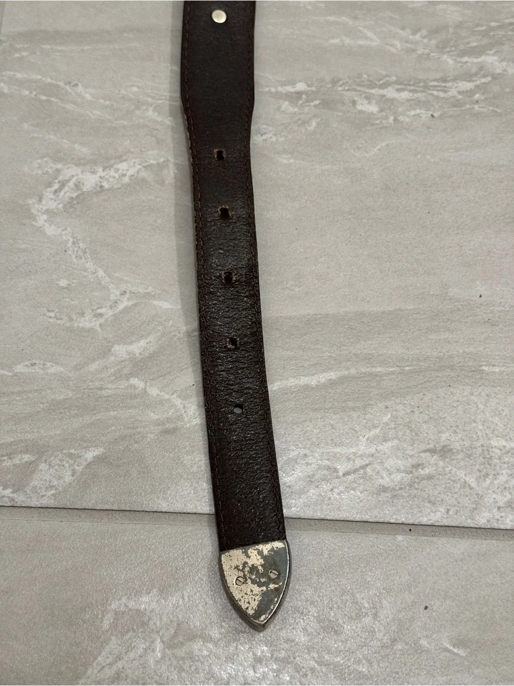Vintage Western Full Grain Cowhide Leather Fossil Belt Cowgirl